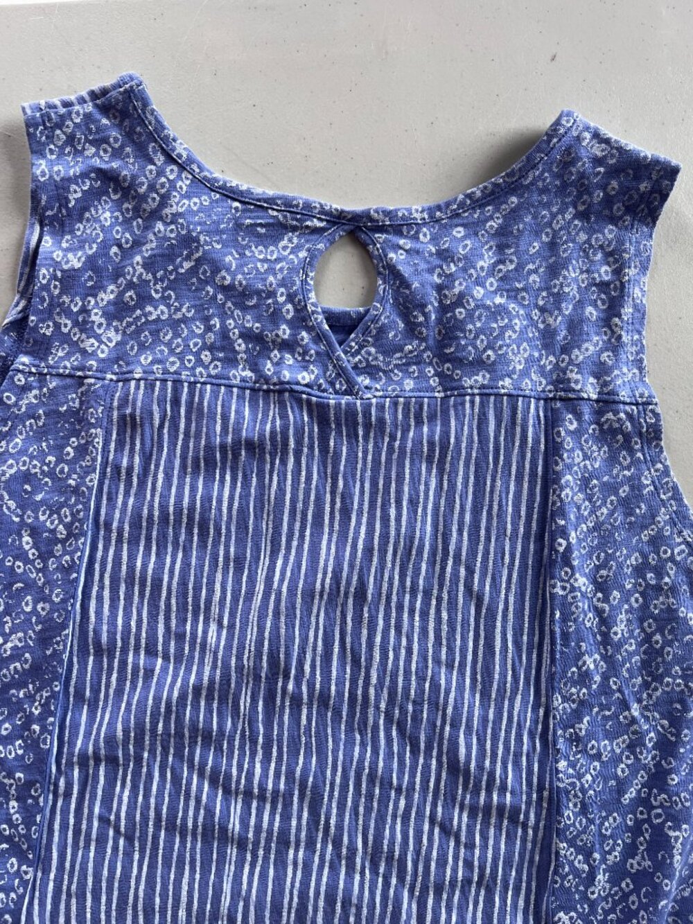 ESCAPE By Habitat - XXL Tank Slub Textured Peruvian Cotton Blue White - Picture 5 of 7
